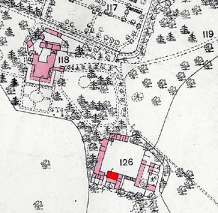 The Mallows highlighted in red on this map of 1883